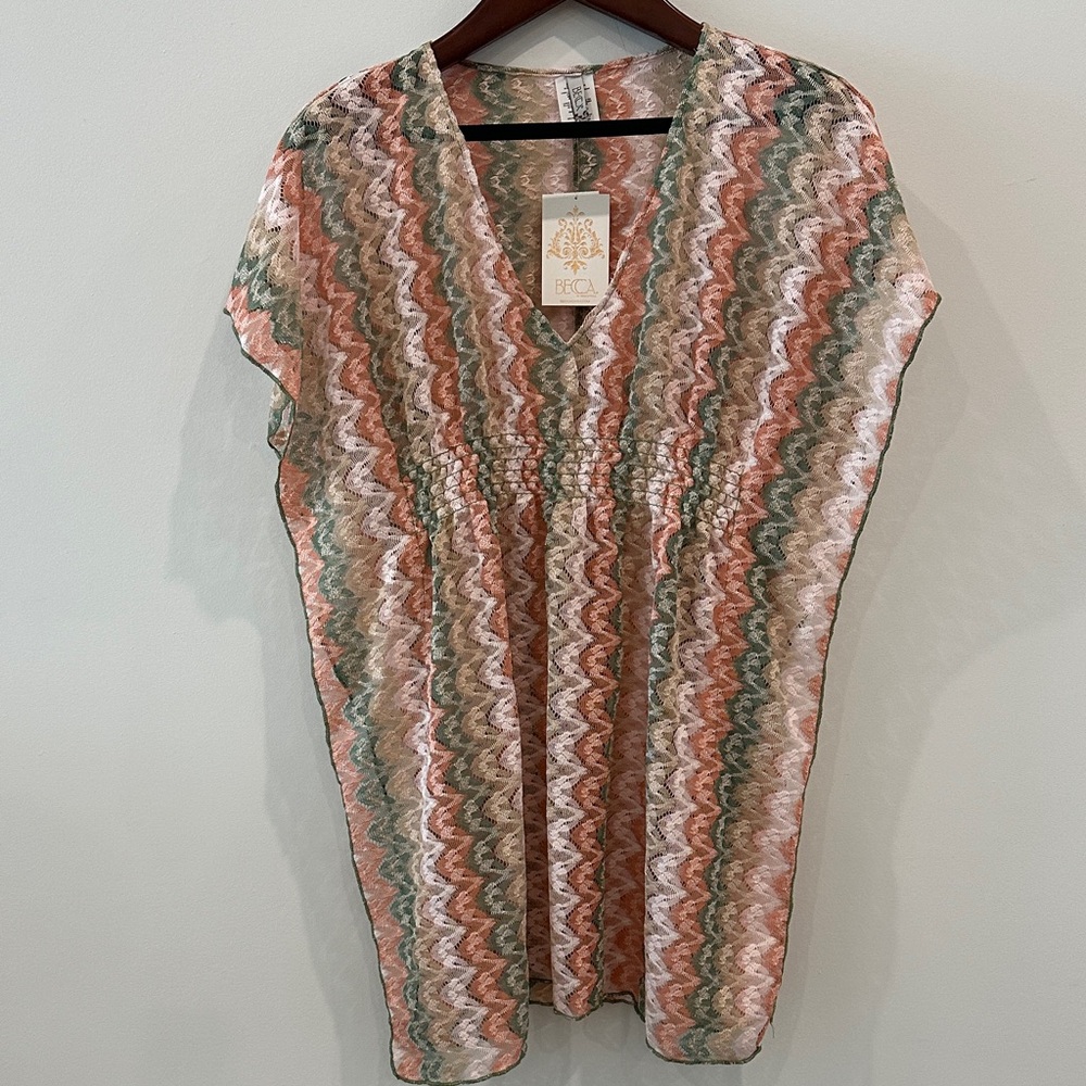 BECCA by Rebecca Virtue Soltice Crochet Tunic Cover-Up